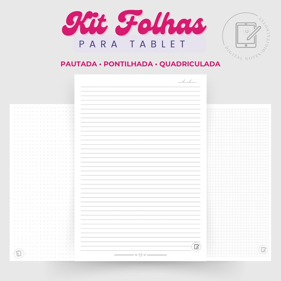 Kit folhas digitais 